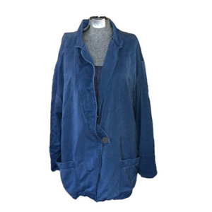 Vintage Astuces Paris blue Jean asymmetrical jacket large